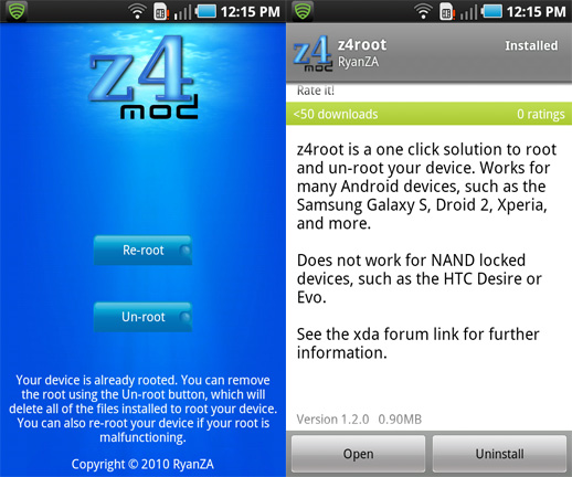 advantage of z4root
