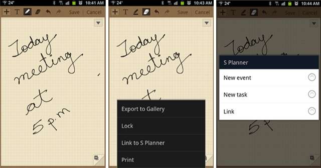Use S Memo Lite to copy quick notes