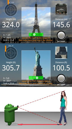 app measures your distance from a pre-defined location