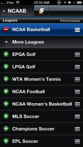 thescore menu