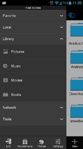 ES File Explorer favorites