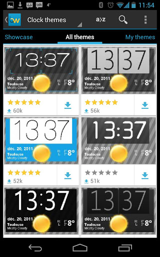 bw clock themes
