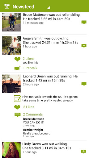 endomondo newsfeed