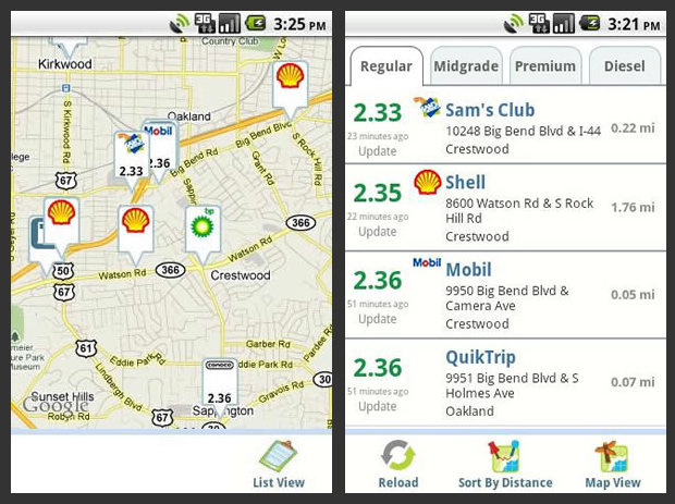 GasBuddy location