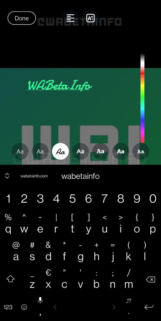 WhatsApp's Text Editor