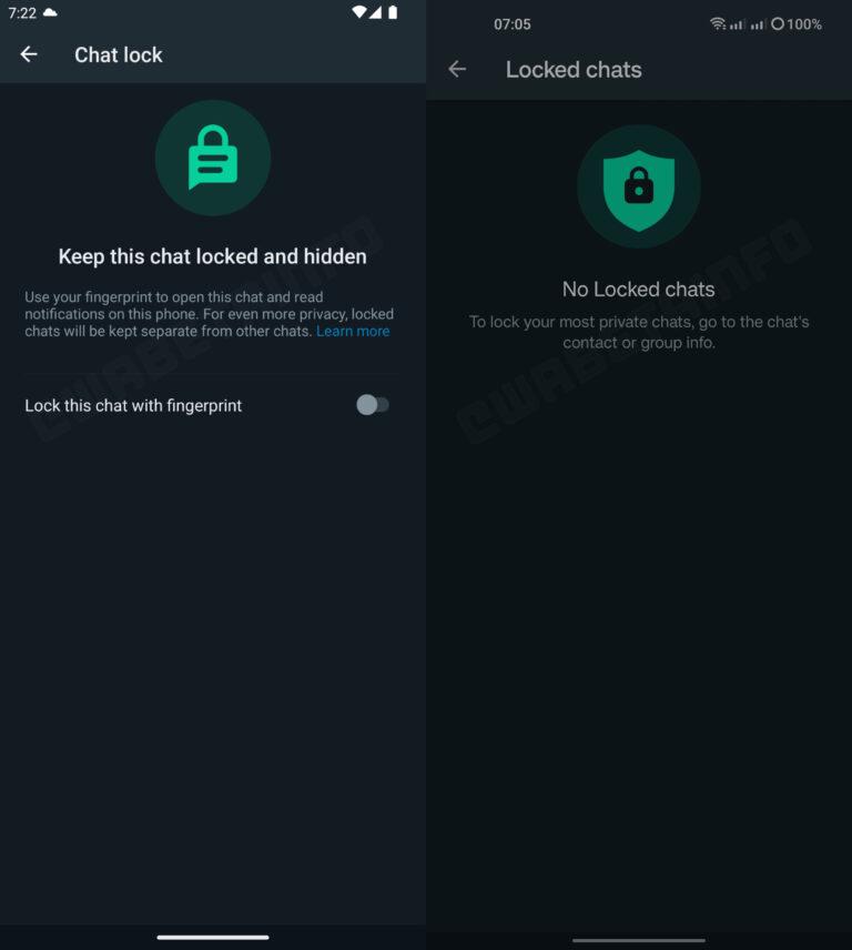 New chat lock feature in WhatsApp