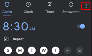 Setting time on Android device
